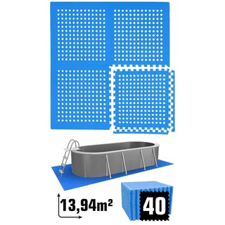 Eyepower Poolunterlage Blau 62x62