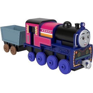 Der Zug Thomas - Ashima Metall-Schub-Lokomotive Di-Cast Zug mit Kristallen und Zubehör zum Spielen mit der Eisenbahn, Spielzeug für Kinder, 3 Jahre, HNN20