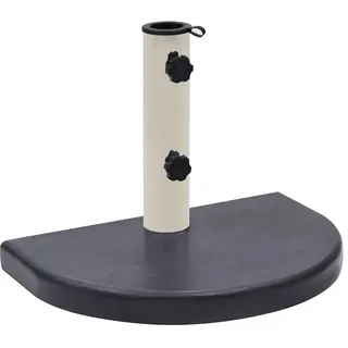 Helloshop26 - Robuster halbrunder Sonnenschirmständer 40 x 28 x 4 cm für den eleganten Außenbereich aus schwarzem Granit 02_0046508