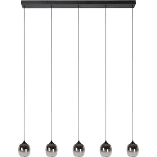 LUCIDE Tamino 5-flg. dimmbar 12 cm rechteckig schwarz