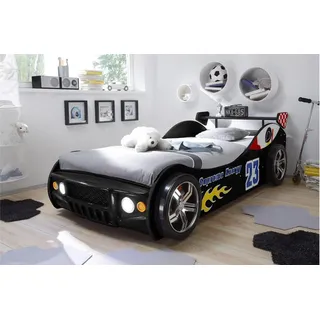 Begabino Kinderbett Energy 90 x 200 cm MDF lackiert schwarz