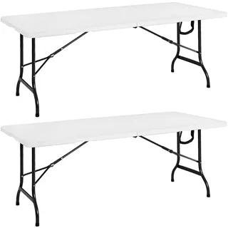 CASARIA Gartentisch Klapptisch 183 x 76 x 74 cm Weiß