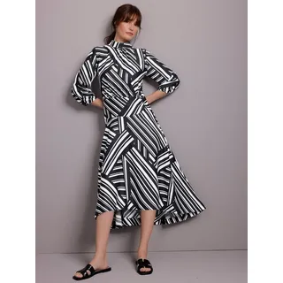 CREATION L Kleid Etuikleid Bedruckt Schwarz/Weiß 42