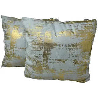 Jet-Line Dekokissen 40 x 40 cm Grau Gold