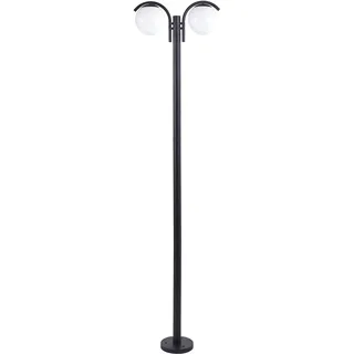 Beliani Außenleuchte Aluminium 205,0 cm 2-flammig Schwarz