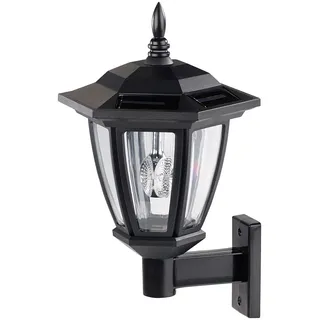 Luminea Wandleuchte Solar außen: Nostalgische Solar-LED-Wand-Leuchte für außen, weißes Licht, 25 Lumen (Außenlampe, Wandlaterne)