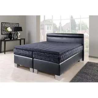 Westfalia Schlafkomfort Boxspringbett 100 x 200 cm Schwarz