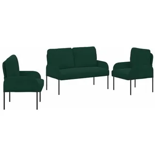 vidaXL Sofagarnituren 3 pcs Dunkelgrün 115 x 56 x 80 cm Sperrholz
