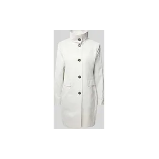 Trenchcoat mit Stehkragen, Ecru, 36