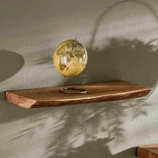 Wandregal aus Akazie Massivholz 60 cm breit