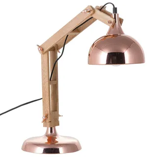 Beliani Schreibtischlampe, Kupfer, Kunststoff, 18x53x18 cm, Lampen & Leuchten, Innenbeleuchtung, Tischlampen, Schreibtischlampen