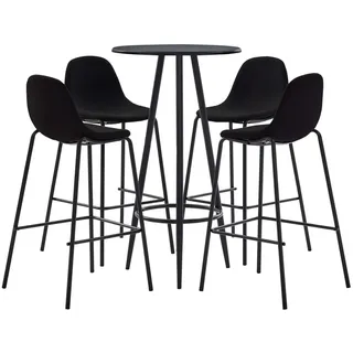 vidaXL 5-tlg. Bar-Set Stoff Schwarz