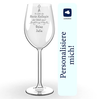 Personalisiertes Leonardo Weinglas mit Gravur | Du bist die Beste | Edles Personalisiertes Rot- oder Weißwein-Glas mit Wunsch-Text | Geschenk-Idee
