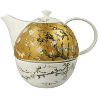 GOEBEL Teekanne mit Stövchen Van Gogh- Mandelbaum 1,2 l bunt