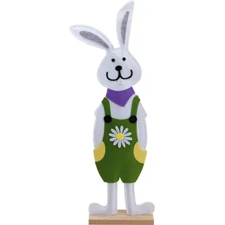 Trendline Deko Osterhase Weiß/Grün Filz 79 x 28 x 8 cm