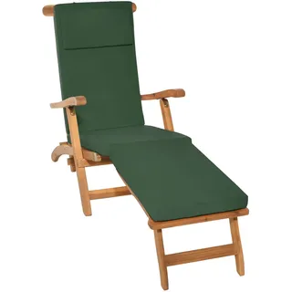 Beautissu Deckchair Auflage 175 x 45 x 5 cm dunkelgrün 1 St.