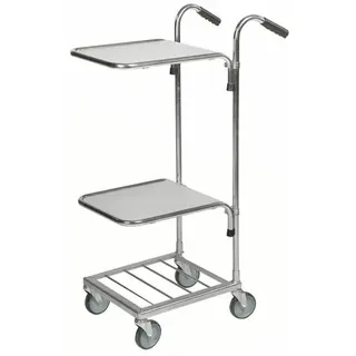 Kongamek Mini- Servierwagen verzinkt mit 2 Ladeflächen 410x355mm ohne Bremse