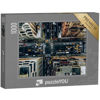 puzzleYOU Puzzle Luftaufnahme von New York Downtown, 1000 Puzzleteile, puzzleYOU-Kollektionen New York
