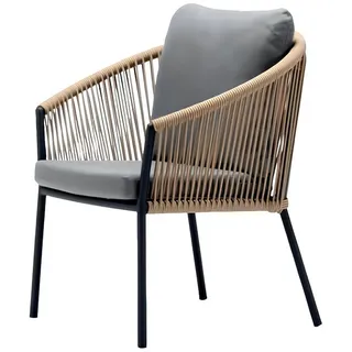 Xlmoebel Sessel Modernes Rattan-Sofa in Grau für den Außenbereich (Sessel), Hergestellt in Europa grau