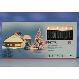 rotpfeil Weihnachtsbaumkette Kerze 26 m Grün