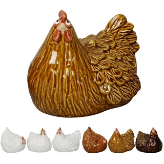 NETPROSHOP Deko Hühner Tierfiguren Gartenfigur Huhn aus Keramik Höhe ca.12,5 cm, Auswahl:Henny