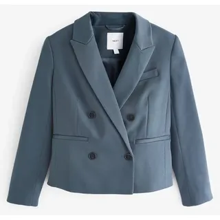 Next Jackenblazer Zweireihiger Blazer aus Twill im Tailored Fit (1-tlg) blau 38 (GB: 10)