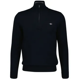GANT Strickpullover CLASSIC COTTON HALF ZIP Blau XL
