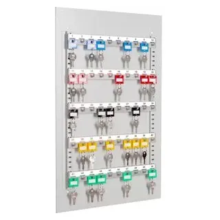 format Schlüsselbrett WT50 grau, Metall, mit 50 Haken, 36 x 58cm, nummeriert