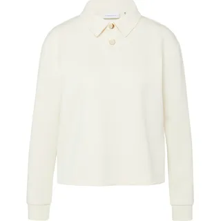 Comma, Softes Sweatshirt Polokragen Creme 40