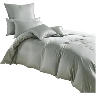 Traumschlaf Uni Lyocell Grau 160 x 210 cm + 65 x 100 cm