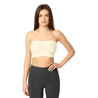 Merry Style Damen Bandeau Top 06 161 (Ecru, S-M) - S-M