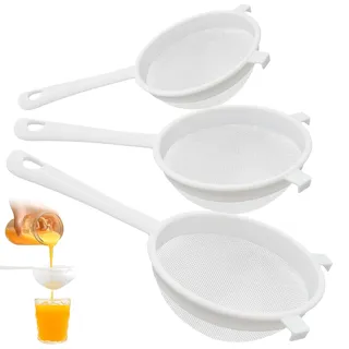 Noaxylic 3 Stück Küchensieb Plastik Set, Plastiksieb, Kunststoff Filterset