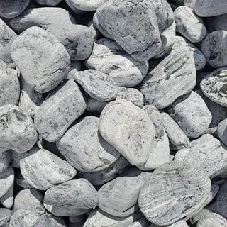 V-PREMIUM SOLUTION Dekosteine Grau 8-13 cm 20 kg - Kieselsteine Deko Garden für Teich und Gabionen - Große Steine für Blumentöpfe, Vasen, Terrarium und Aquarium - Schöne Gartendeko Natur