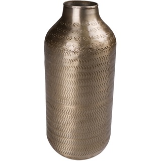 Deko-Vase CARISTAS, Goldgelb - Metall - H 25 cm