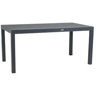 Ausziehtisch Grenada Alu ca. 160/240 x 75 x 90 cm Glastischplatte dunkelgrau neu