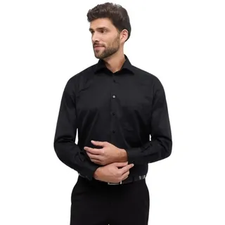 Eterna Langarmhemd Schwarz 48