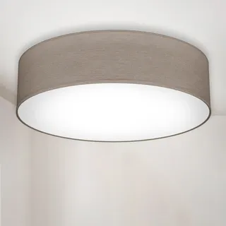 B.K.Licht Deckenlampe 2xE27 rund taupe