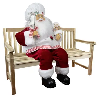 Monopol Christmas Paradise Sitzender Weihnachtsmann 30cm Deko-Figur Kantenhocker (Nicolas)
