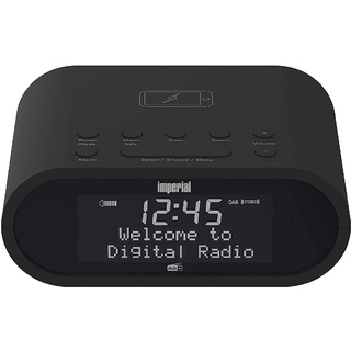 Imperial DABMAN d20 Radiowecker (DAB+ / DAB/UKW, Mono, Wecker, Uhrenradio, Wireless-Charging Funktion, Favoritenspeicher) schwarz