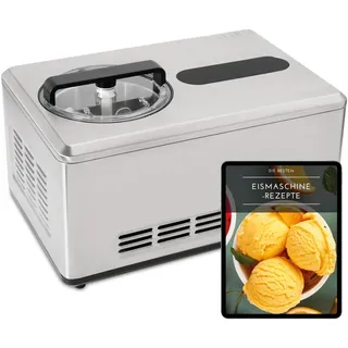 Klamer 2-in-1 Eismaschine & Joghurtbereiter Silber 2 l