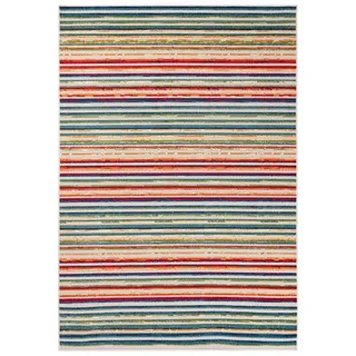 Mazovia Designteppich In- & Outdoor Teppich Wetterfest & UV-beständig Balkon - Bunt, 80 x 150 cm, Höhe 6 mm, Kurzflor, Weich, Pflegeleicht, Flachgewebe bunt 80 x 150 cm
