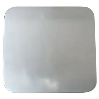 NKlaus Kerzentablett Teller Edelstahl Poliert 10x10cm Kerzenhalter Kerz silberfarben