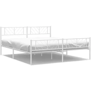 vidaXL Bettgestell 180 x 200 cm Weiß