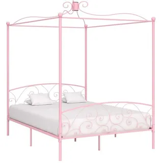 vidaXL Himmelbett 160 x 200 cm Rosa