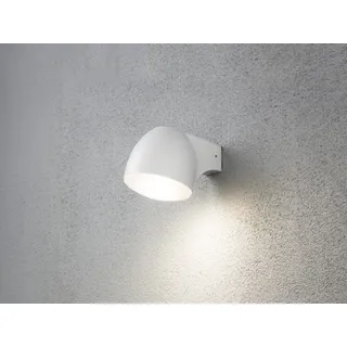 Konstsmide Außenwandleuchte Aluminium Glas 13 cm spritzwassergeschützt 1 Stück weiß