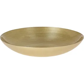Obstschale - D30 cm - gold - Glas - rund - Dekorationsschale - Gold