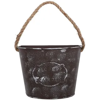 Yardwe Hängender Wandblumentopf Aus Metall Mit Hanfseil Für Sukkulenten Und Trockenblumen Dekorativer Pflanztopf Für Innen Und Außen Ideal Für Balkon Und Wanddekoration 11.4X13.7X11.4 cm
