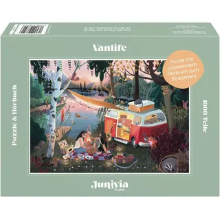 Vanlife – Puzzle 1000 Teile inkl. passendem Hörbuchlink zum Streamen, für Erwachsene & Kinder ab 14, Premium Puzzleteile, plastikfrei verpackt, Made in Germany | Junivia
