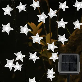 Ninonly Solar Lichterkette Aussen, 14m 120 LED Sterne Gartendeko für Draußen, 8 Modi Solarlichterkette Außen Wetterfest, Solarlampen Deko für Weihnachts Hochzeit Balkon