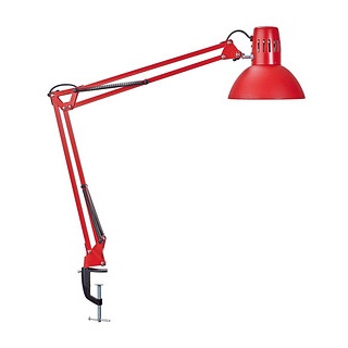 MAUL MAULstudy Schreibtischlampe rot mit Tischklemme